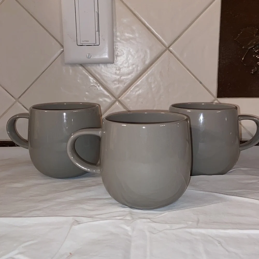 Set of 3 like new Crate & Barrel Camden Mugs